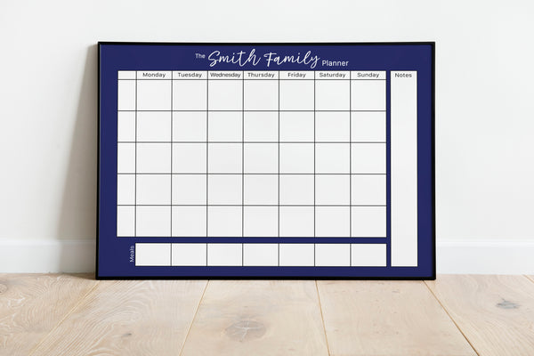 Weekly Family Planner in Navy - personalised