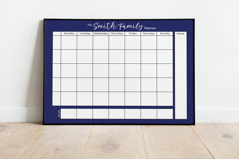 Weekly Family Planner in Navy - personalised