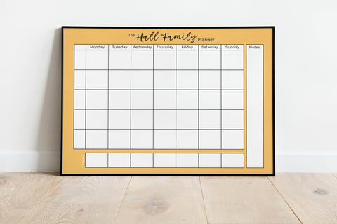 Weekly Family Planner in Ochre - personalised