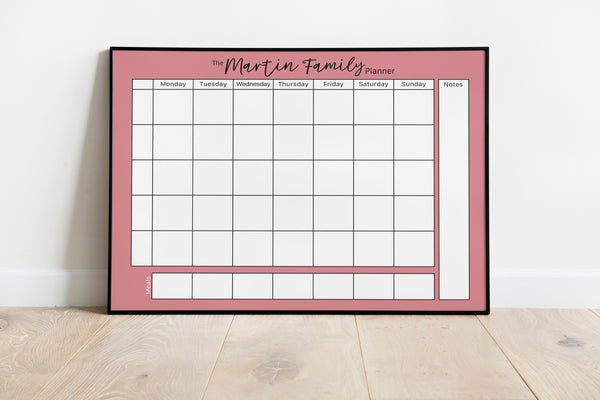 Weekly Family Planner in Berry - personalised