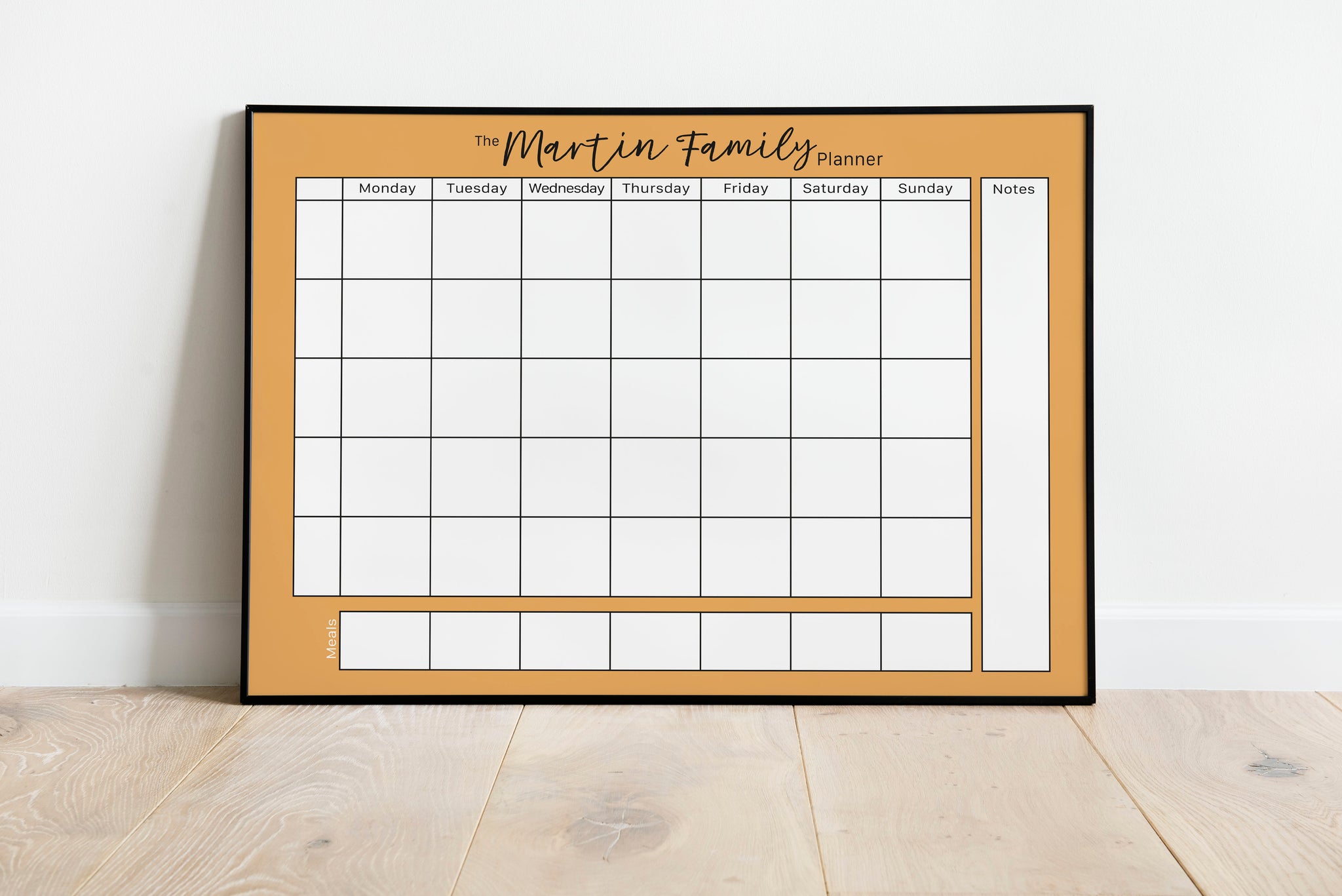 Weekly Family Planner in Mustard - personalised