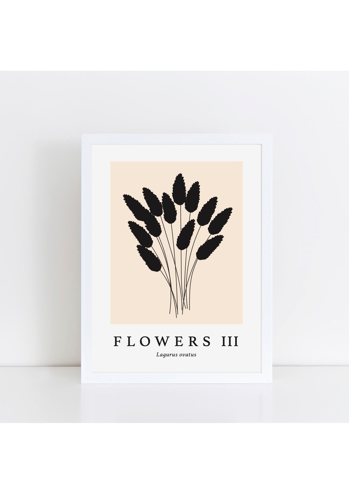 Flowers III Latin - Natural Print