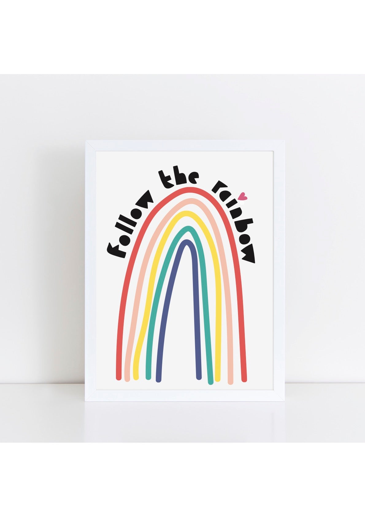 Follow the Rainbow Print - black