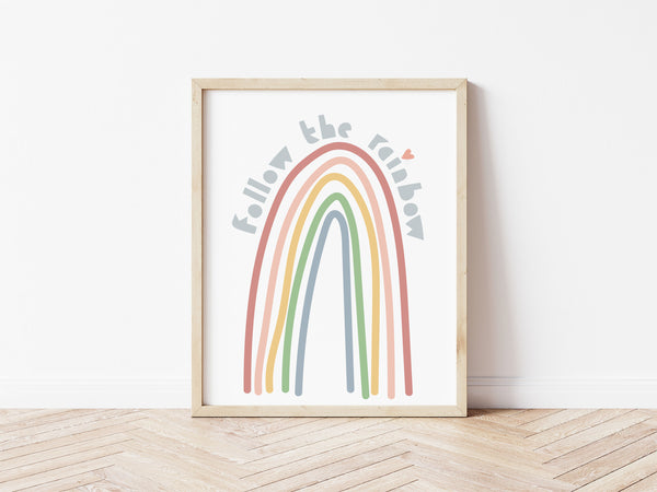 Follow the Rainbow Print - muted
