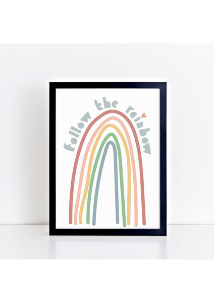 Follow the Rainbow Print - muted