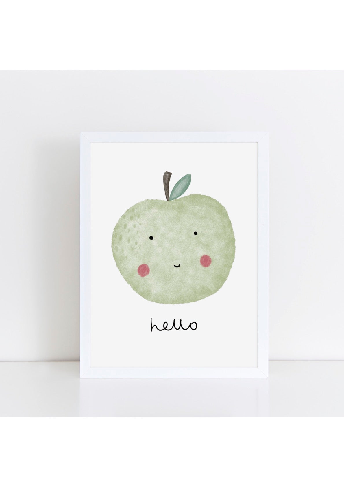 Happy Apple Print - Hello