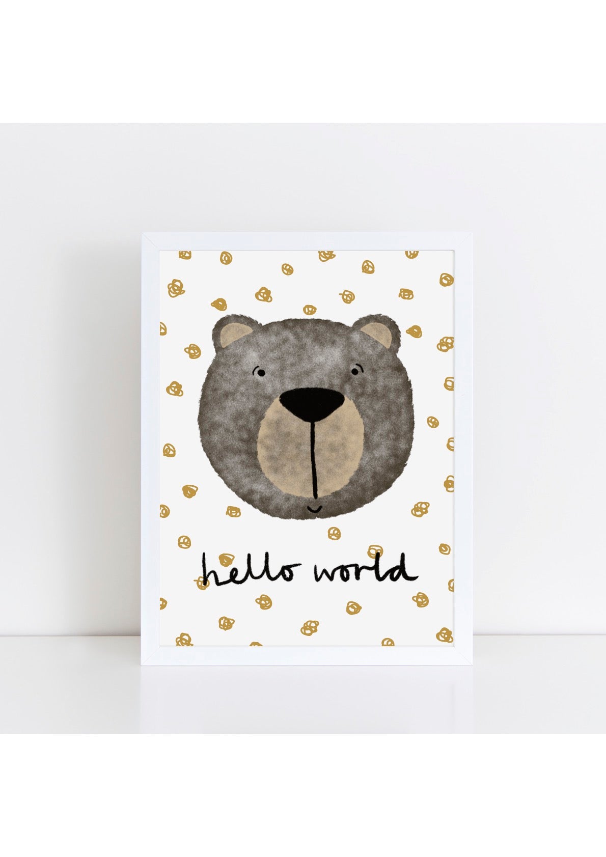 Happy Bear Print - Spotty Hello World