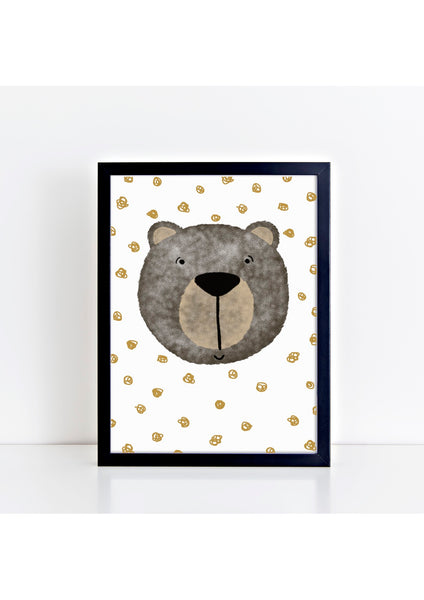 Happy Bear Print - Spotty