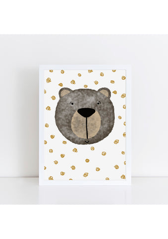 Happy Bear Print - Spotty