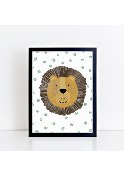 Happy Lion Print - Spotty