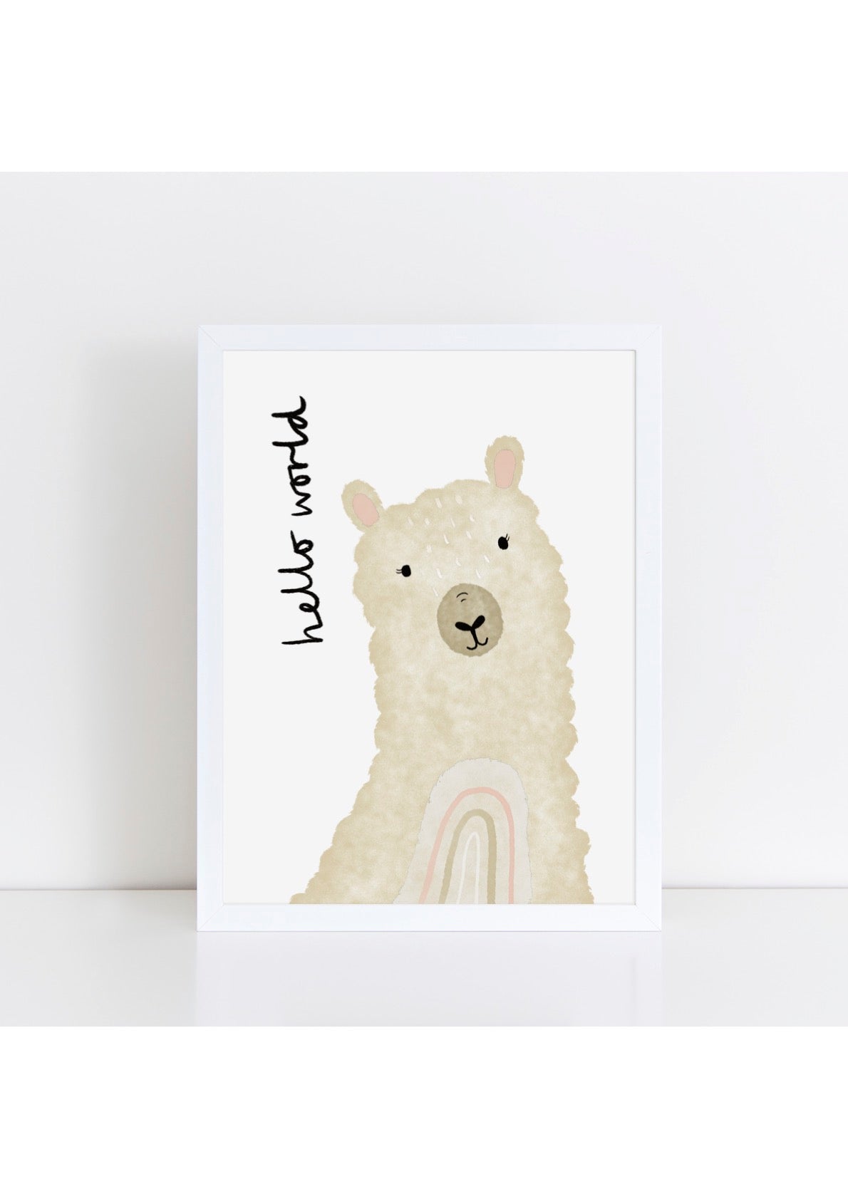 Happy Llama Print - Hello World