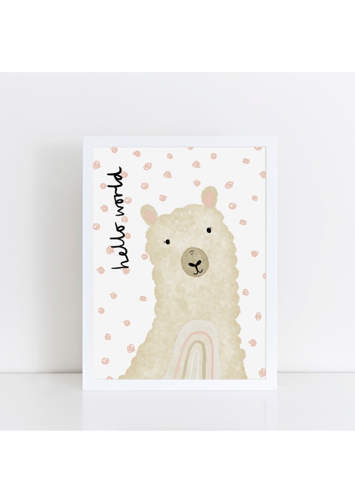 Happy Llama Print - Spotty Hello World