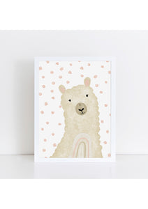 Happy Llama Print - Spotty