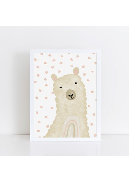 Happy Llama Print - Spotty