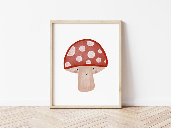 Happy Toadstool Print