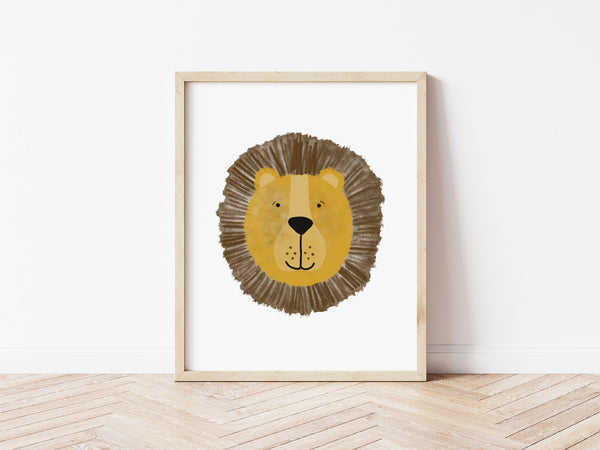 Happy Lion Print