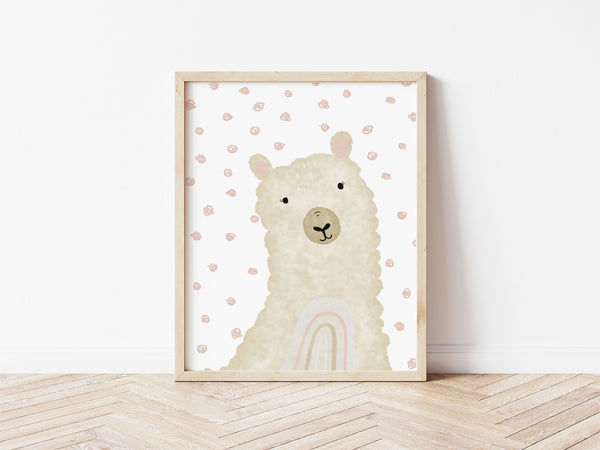 Happy Llama Print - Spotty