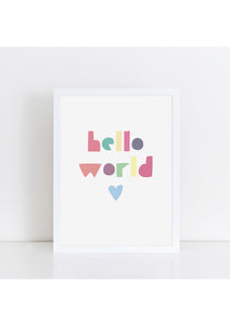 Hello World Print - brights