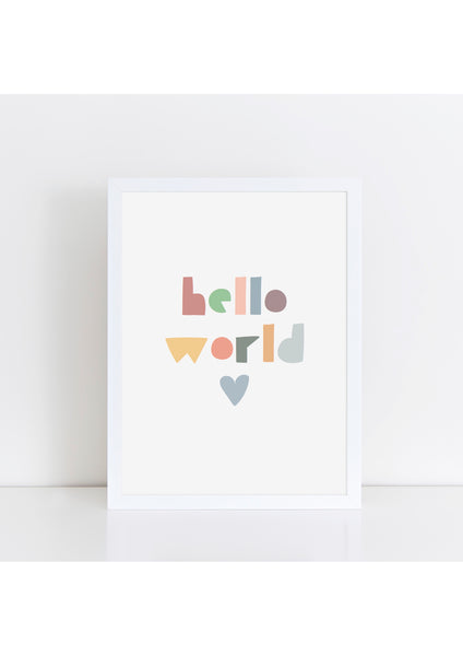Hello World Print - muted