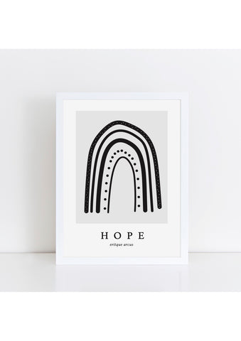 Hope Latin - Grey Print