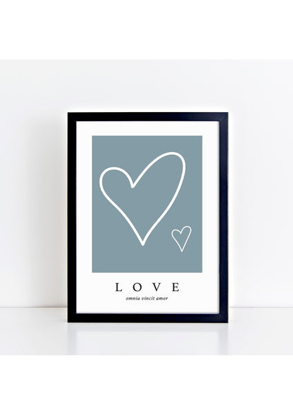 Love Latin - GreyBlue/White Print