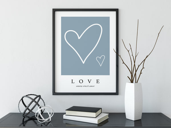 Love Latin - GreyBlue/White Print