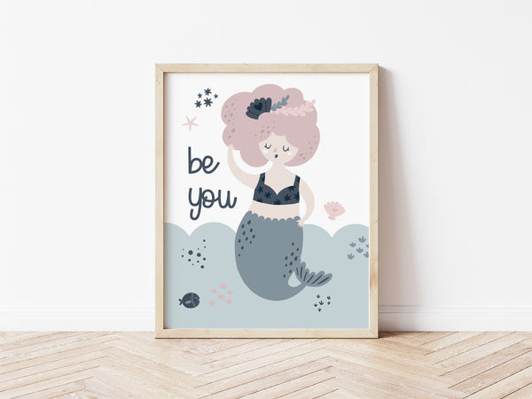 Mermaid - Be You Print