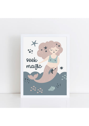 Mermaid - Seek Magic Print