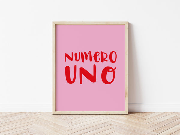 Numero Uno Print - Pink