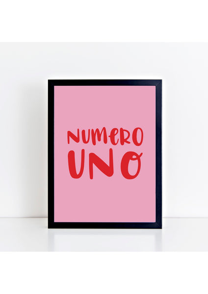 Numero Uno Print - Pink