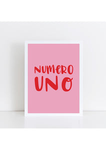 Numero Uno Print - Pink