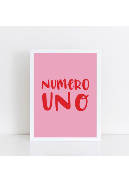 Numero Uno Print - Pink