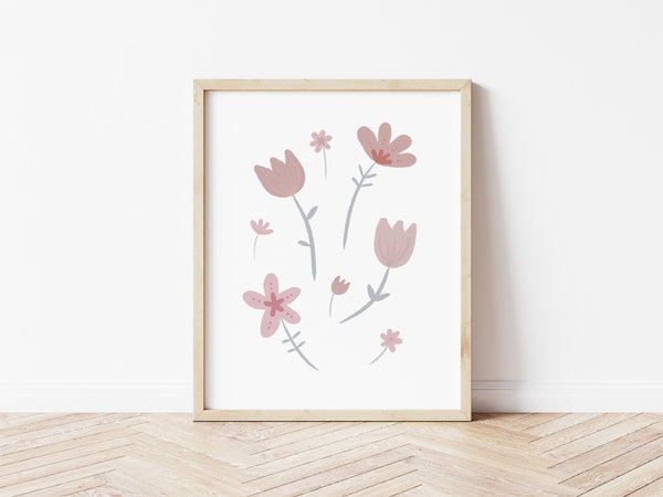 Pastel Flowers Print