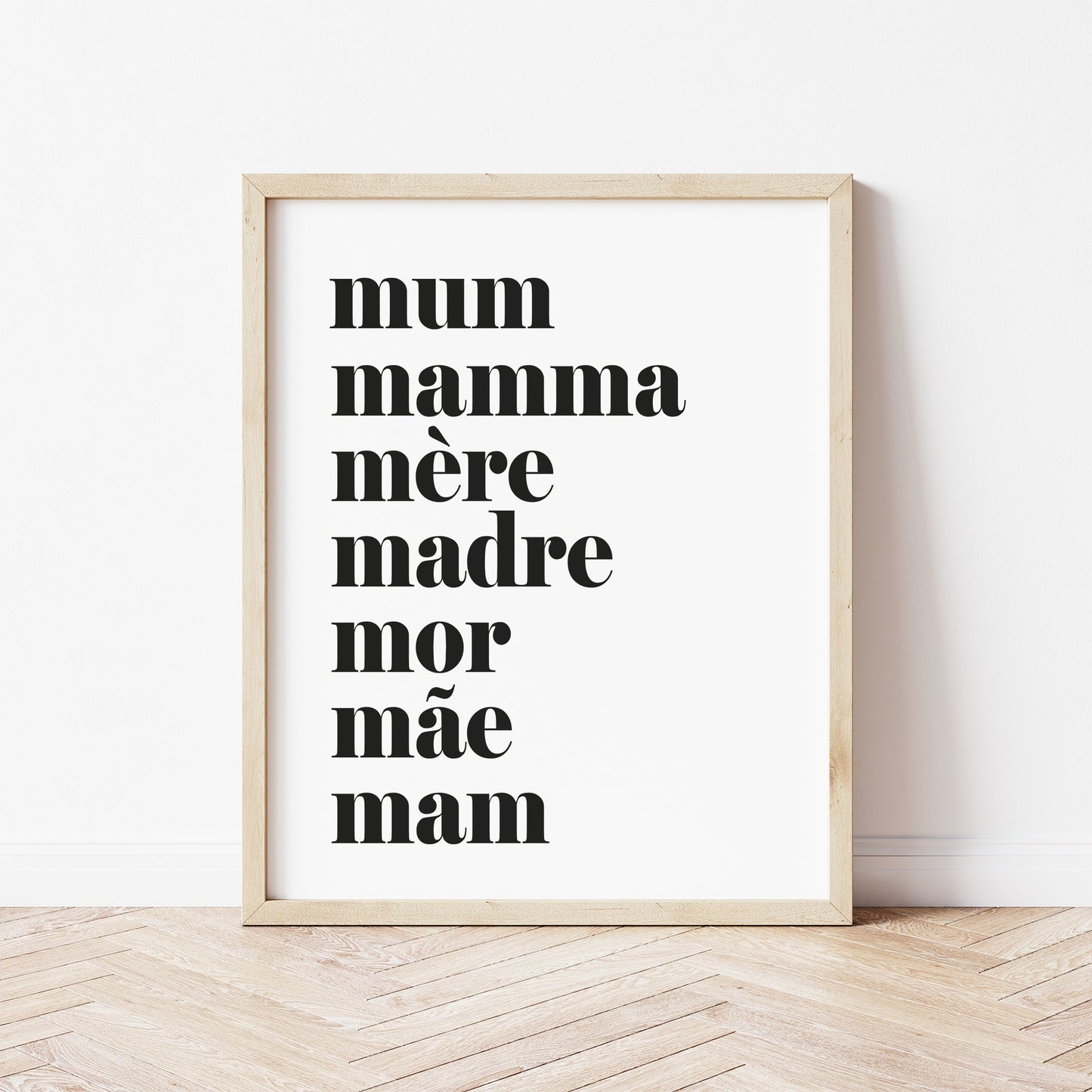 Personalised Mother's Day wall art print