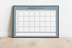 Personalised Weekly Planner - mid blue