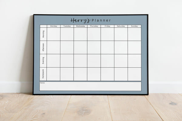 Personalised Weekly Planner - green