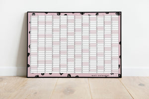 2023 Wall Planner - Pink + Black Spots Landscape