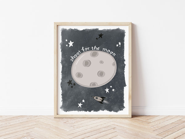 Shoot for the Moon Print