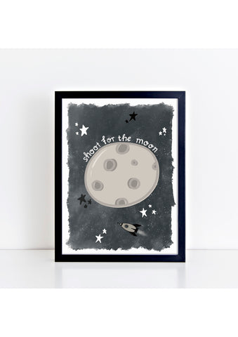 Shoot for the Moon Print