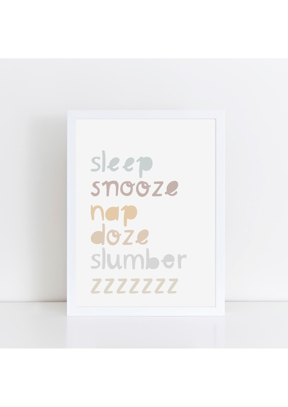 Sleep Snooze Neutrals Print