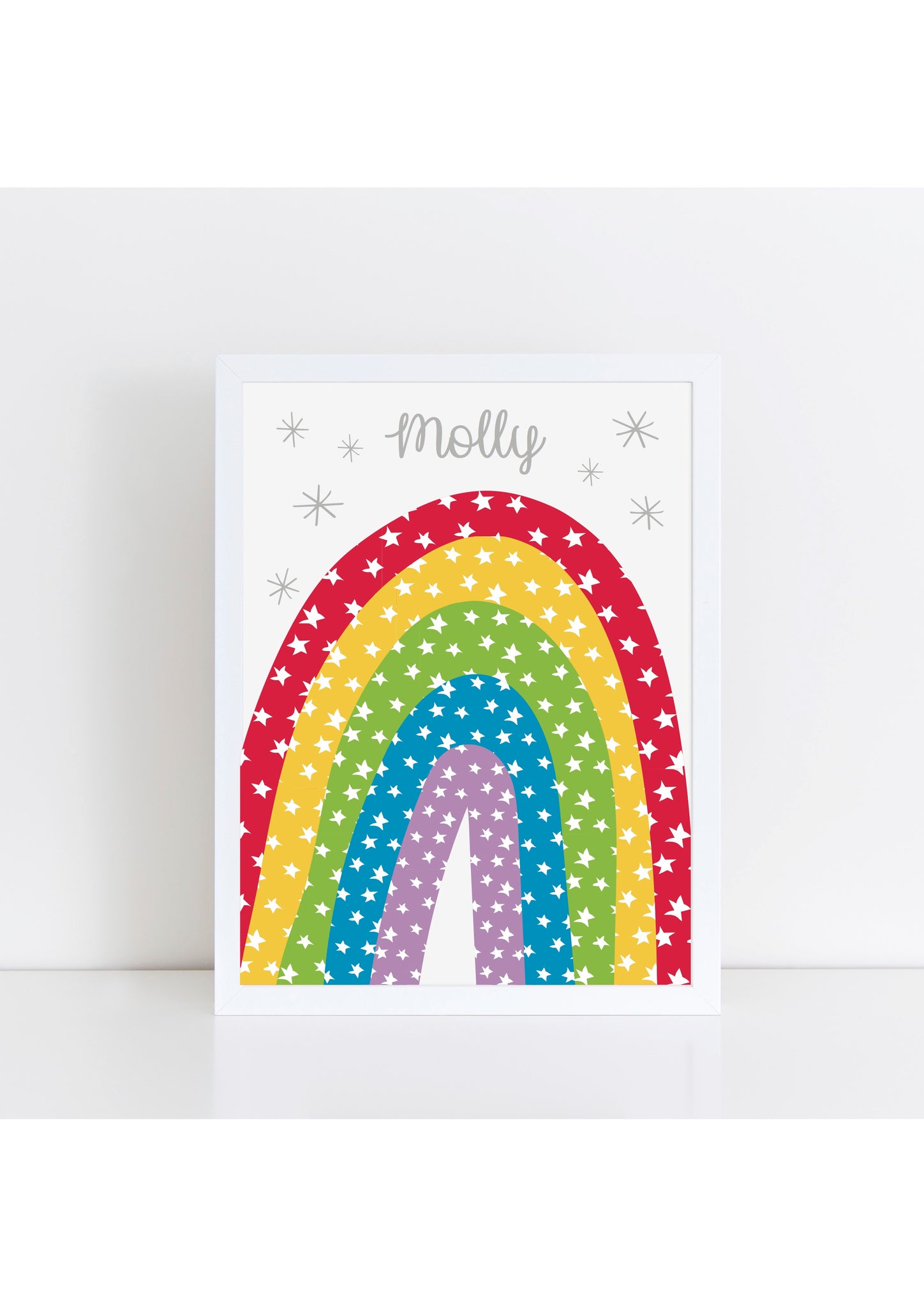 Personalised Rainbow Print - brights