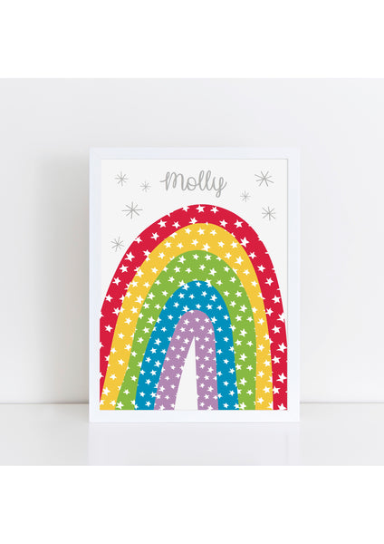 Personalised Rainbow Print - brights