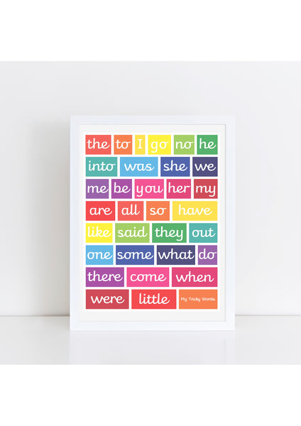 Tricky Words Print - brights