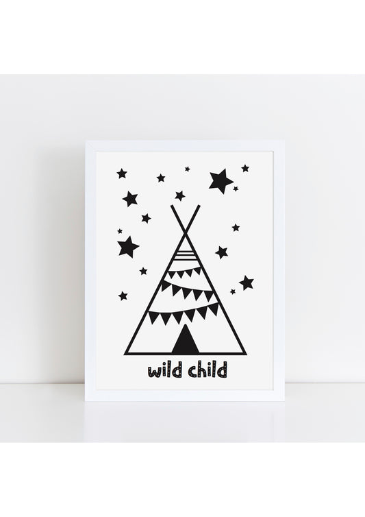 Wild Child Teepee Print