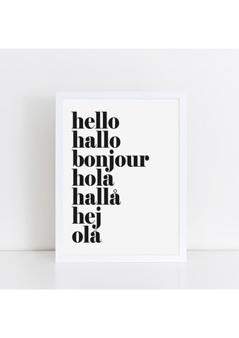 hello hallo Print