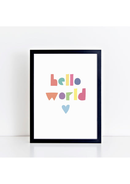 Hello World Print - brights