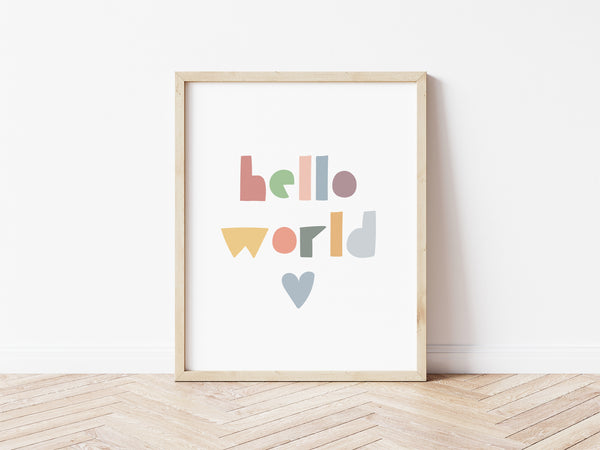 Hello World Print - muted