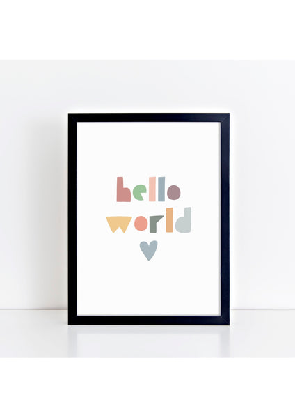 Hello World Print - muted