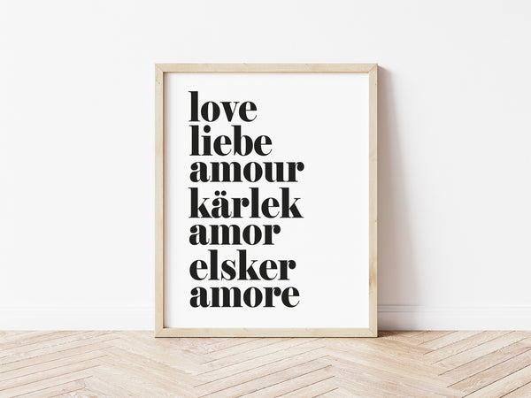 love liebe Print