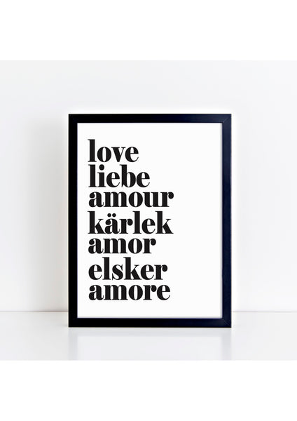 love liebe Print